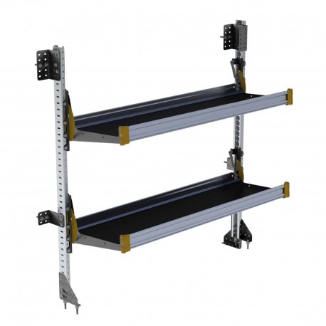 Ranger Design Fold-Away Shelf unit, with 2 shelves, 64"h x 60"w, F5-RA60-2