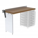 Ranger Design Workbench, aluminum w/hardwood top, one end panel (drawer cabinet not included), 18"d x 48"w x 32"h, S2-WA48-0