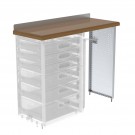 Ranger Design Workbench, aluminum w/hardwood top, one end panel (drawer cabinet not included), 18"d x 48"w x 40"h, S3-WA48-0