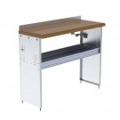 Ranger Design Workbench, aluminum w/hardwood top, 1 shelf, 18"d x 48"w x 40"h, S3-WA48-1