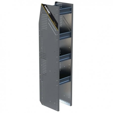 N5 Composite Aluminum Van Shelving, Bookshelf, 12″ Wide, 4 Trays – N5-RA12-4C