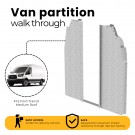 Ranger Design Straight Walk Through Van Partition, Steel, Ford Transit Standard Roof