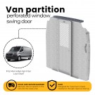 Ranger Design Swing Door Van Partition with Perforated Window, Steel, Sprinter Low Roof