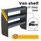 Ranger Design N4 Series Cargo Van Shelving, 48? Wide, 3 Trays, N4-RS48-3