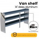 N4 Composite Aluminum Van Shelving, 84″ Wide, 3 Trays – N4-RA84-3C