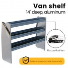 N4 Composite Aluminum Van Shelving, 60″ Wide, 3 Trays – N4-RA60-3C