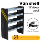 Ranger Design Steel Shelving Unit for Deep High Roof Van, 18" x 62" x 48". Model: N5-DS48-4